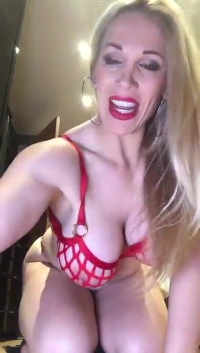 Rebecca More red bikini anal dildo - OnlyFans free porn