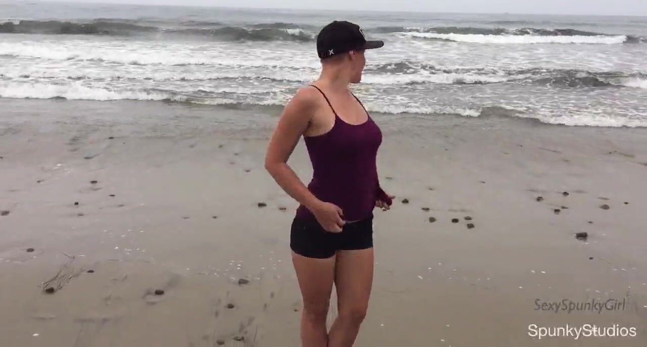 Sexyspunkygirl public nudity beach pussy play in ocean – amateur outdoor, flashing