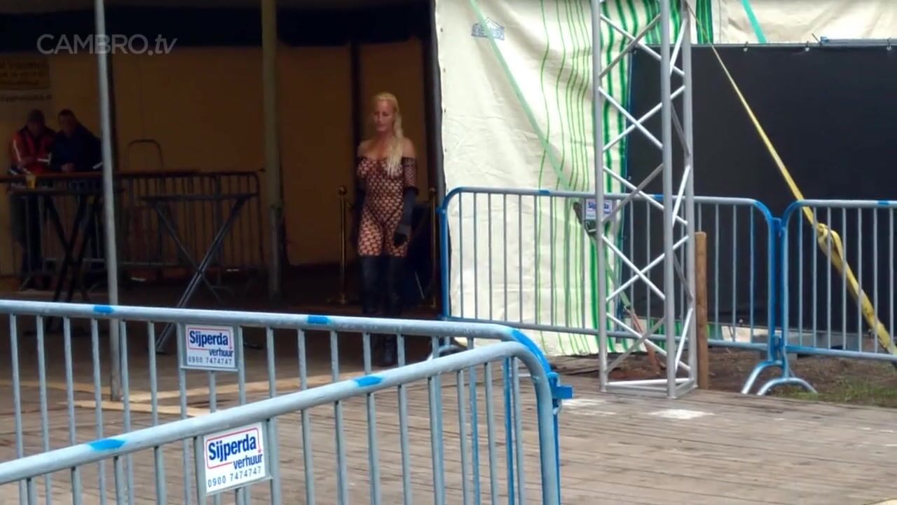 Gitte Lamper - Fishnet Catsuit In Public - CamStreams.tv