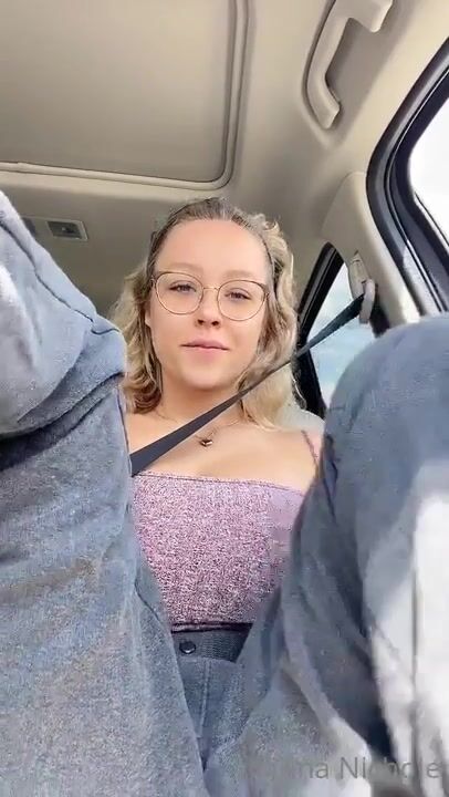 Sabrina Nichole Leaked Pussy and Tits Teasing In The Car XXX Videos Leaked