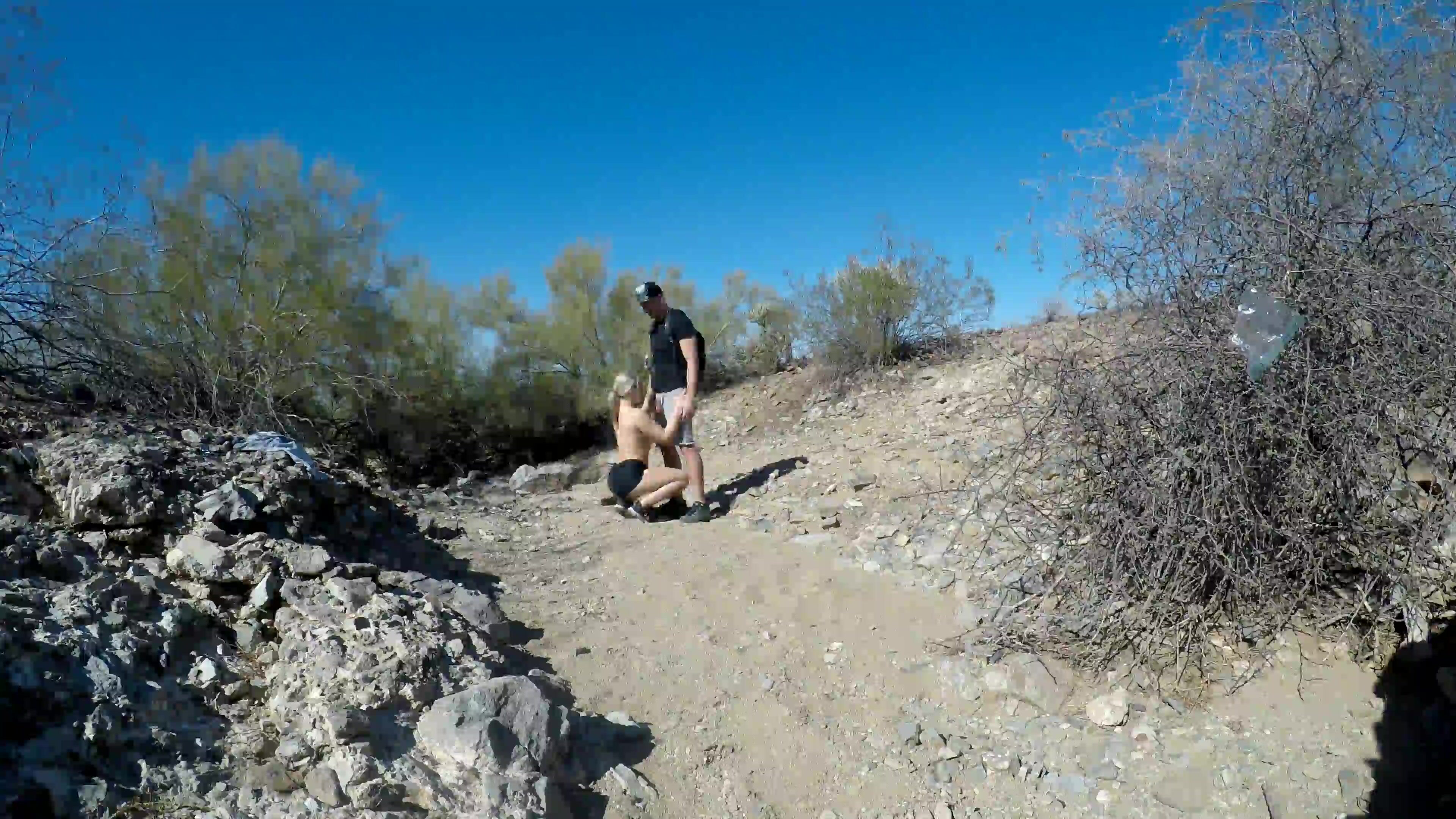 mya lane sucking cock on desert hike xxx video