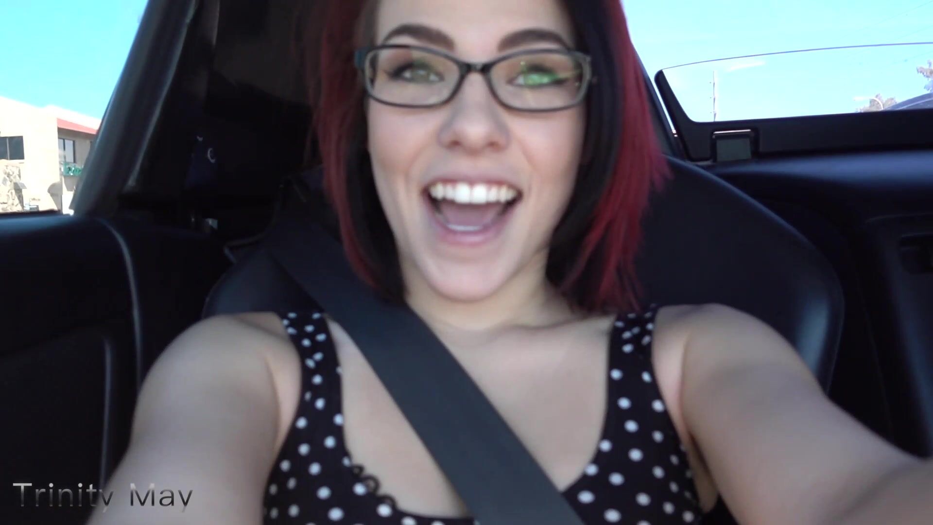 Trinitymay33 flashing the sex toy store xxx porn video.