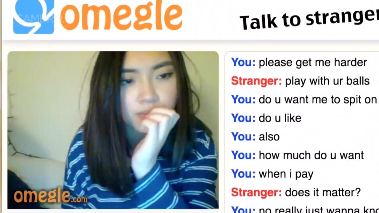 Omegle - Hot asian babe strips for 50$ to pay for college - CamStreams.tv